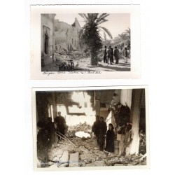 Lotto di 10 foto del bombardamento su Bengasi del 6 Novembre 1941