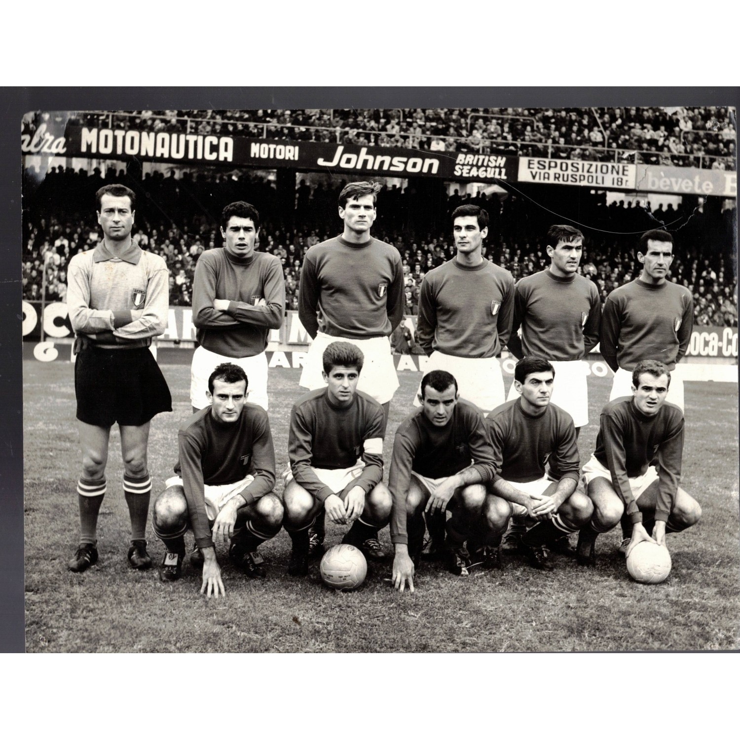 Photo of the Italian national team in Genoa against Luxembourg in 1973