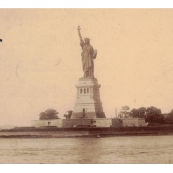 Foto vintage circa 1890/1900 della Statua della Liberta' Liberty Statue a New York