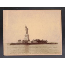 Vintage photo circa 1890/1900 of the Statue of Liberty in New York