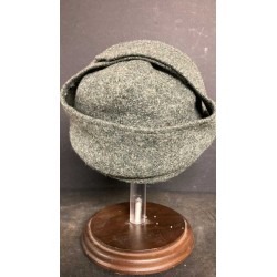 Gray-green M44 Black Brigade RSI cap, in wool cloth with a printed metal skull