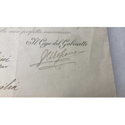 Knight's Cross of the Crown of Italy and accompanying letter.