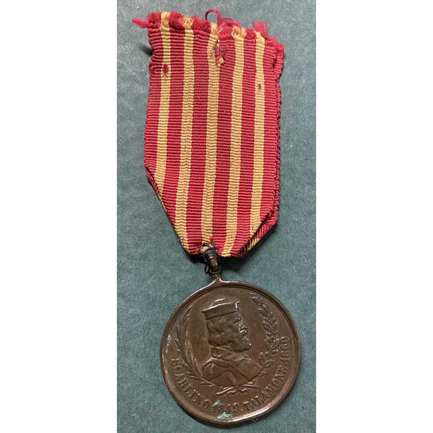 Medaglia in bronzo Inaugurazione Monumento a Garibaldi la Citta di Orbetello 1887