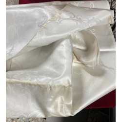 White damask tablecloth with floral motifs  from Schloss Klessheim and Gastenhaus der Führer.