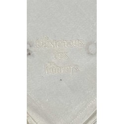 White damask tablecloth with floral motifs  from Schloss Klessheim and Gastenhaus der Führer.