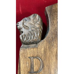 Beautiful wooden sculpture depicting the Duce Benito Mussolini