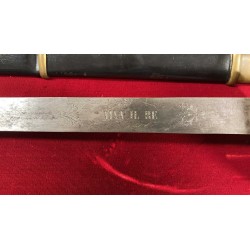 Bellissima spada detta Albertina M1833 con motti sulla lama Viva il Re Viva L Italia