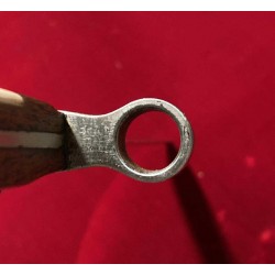 Austrian M95 bayonet with customized handle, WWI, nickel-plated officer's model with engraved deer horn grips.