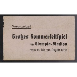 Theather ticket Orpheus und Eurydike Berlin 1938