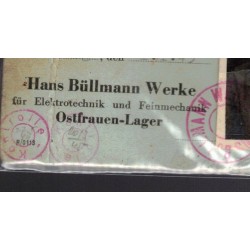 Rare personal identification document Personal Ausweis Ostfrau