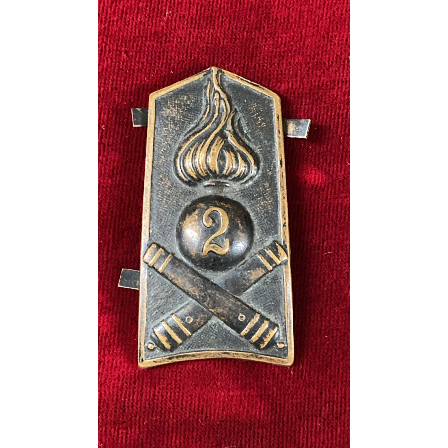 2nd Heavy Artillery Rgt metal plaque for adrian 1920/1933