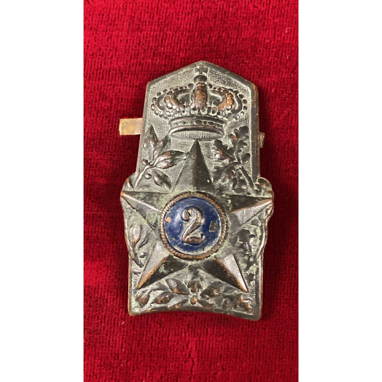 Adrian helmet front badge  from the 1920s.  SUSSISTENZA