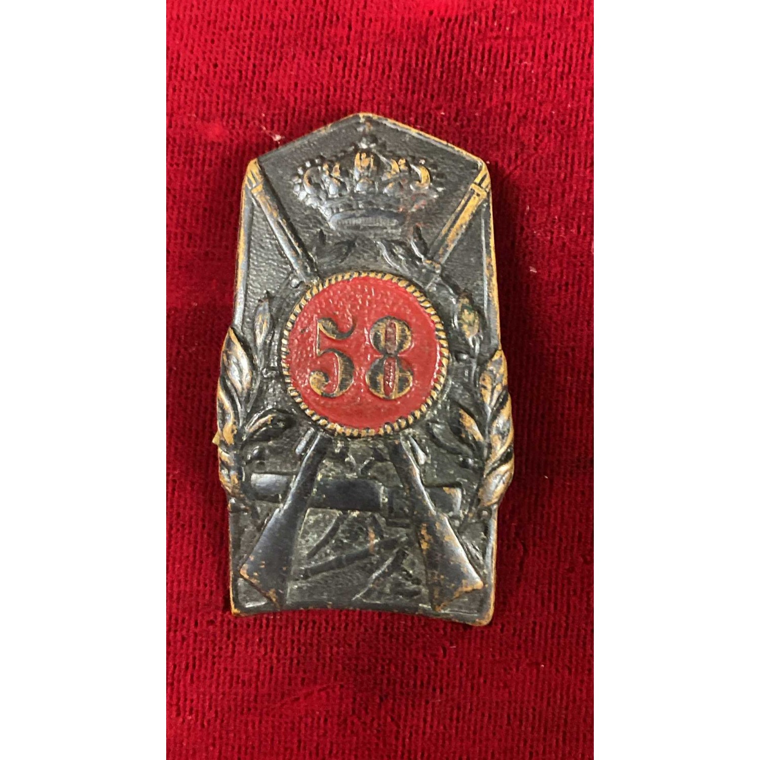 Pentagonal frieze for Adrian 1920s - 58th Territorial Infantry Regiment