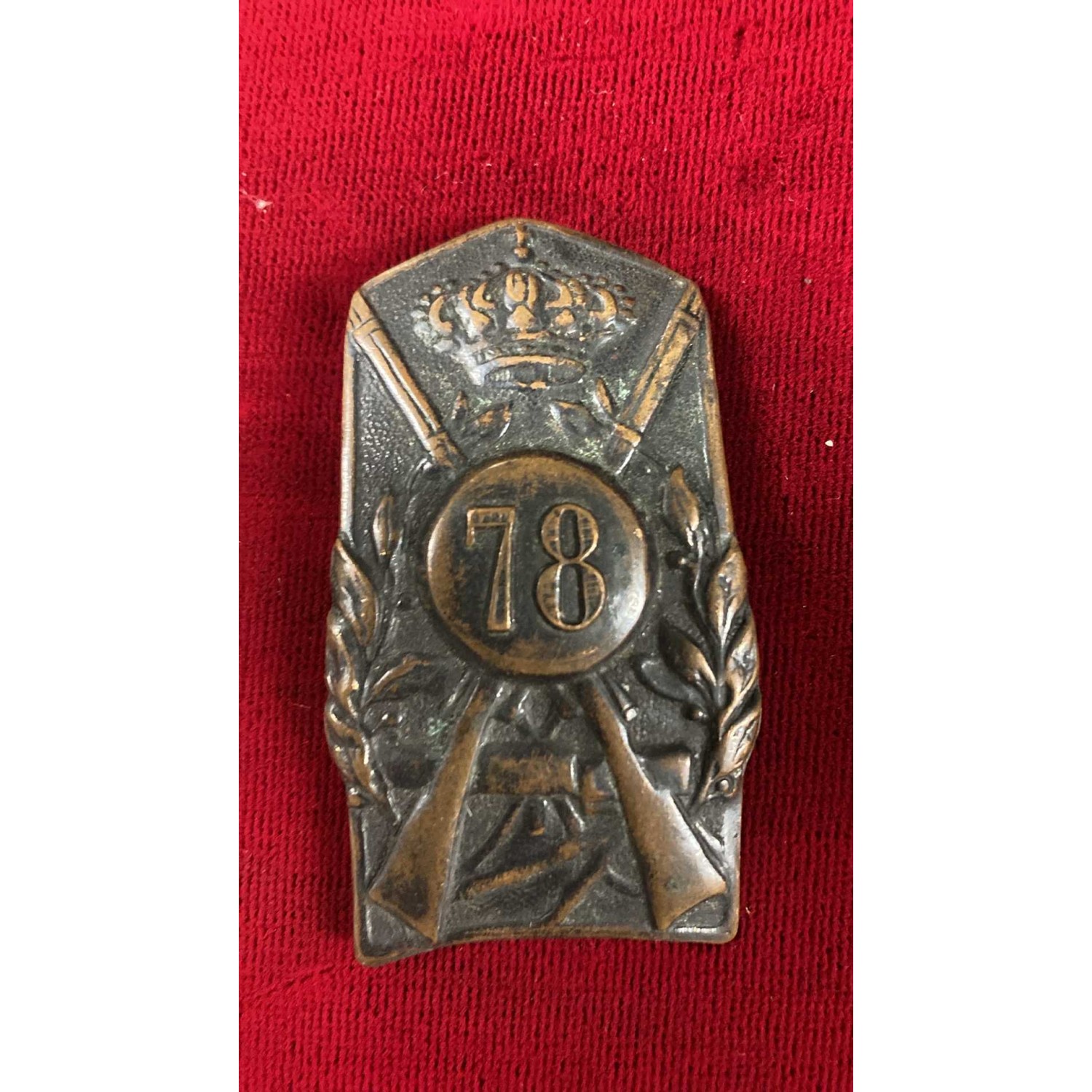 Fregio pentagonale per adrian anni "20 - 78° Rgt Fanteria "Lupi di Toscana"