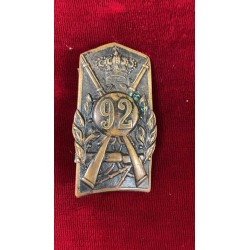 Adrian helmet insignia from the 1920s - 92nd Infantry Regiment BASILICATA