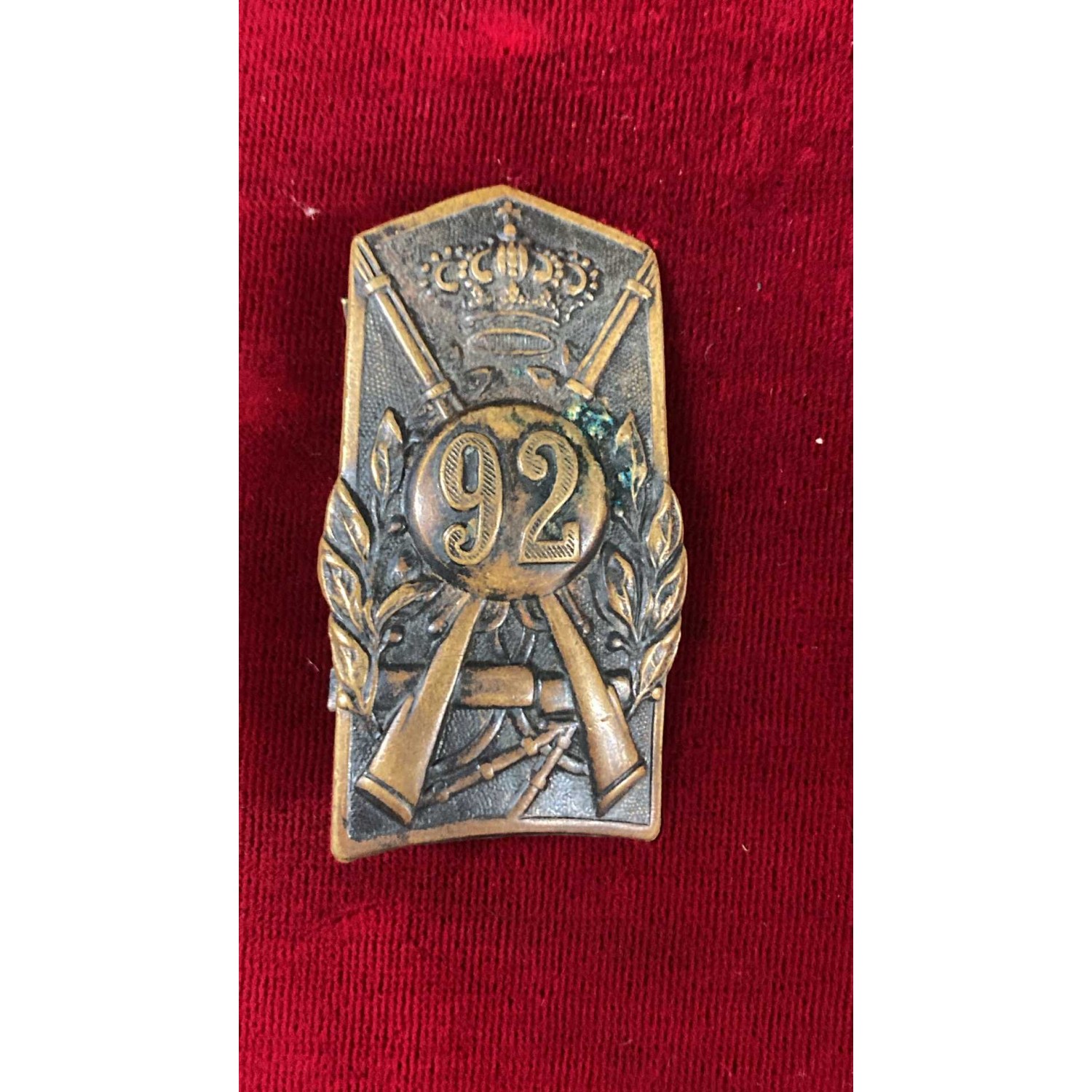 Fregio per elmetto adrian anni 20 - 92° Rgt Fanteria BASILICATA