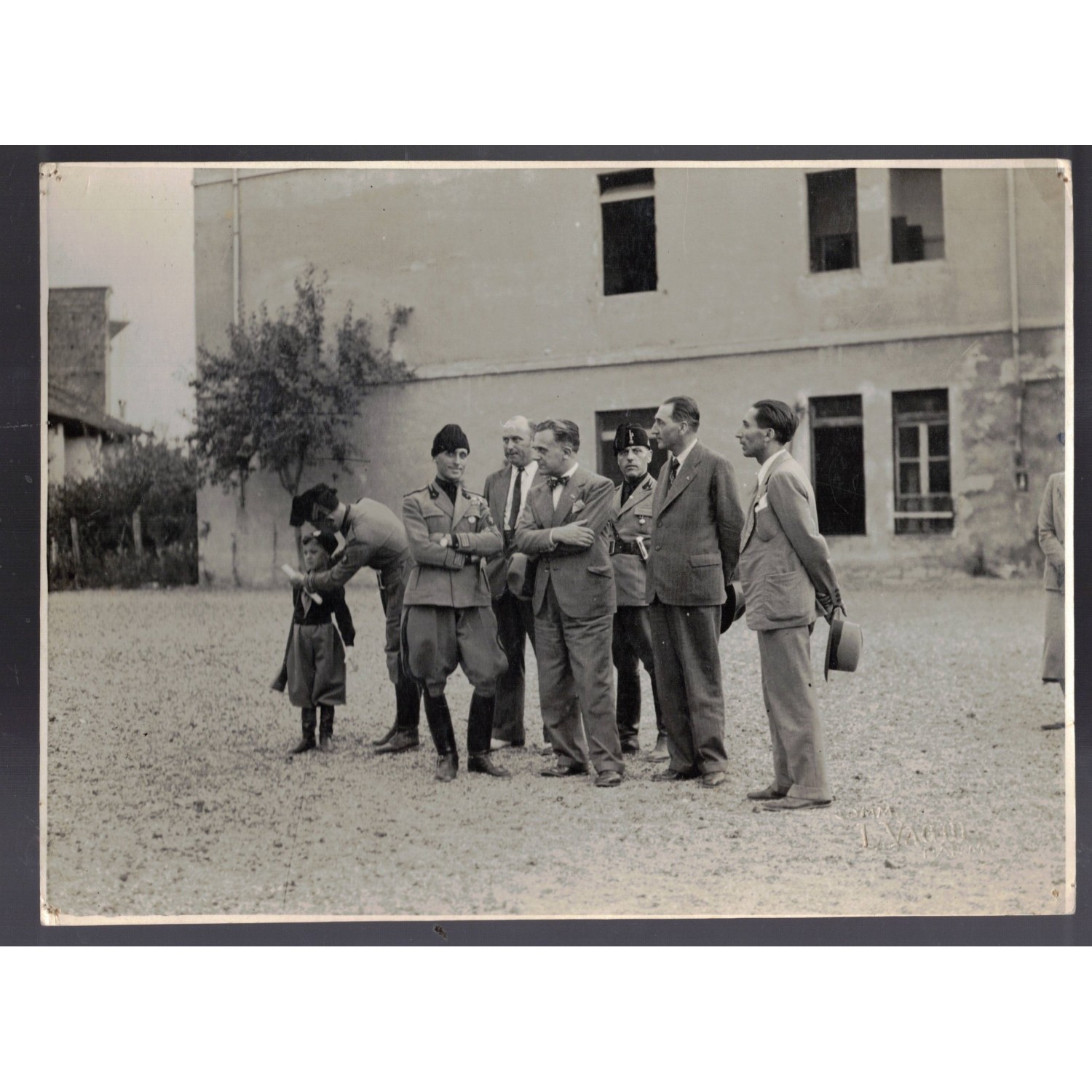 Foto gruppo di gerarchi fascisti a Parma  Foto Studio VAGHI