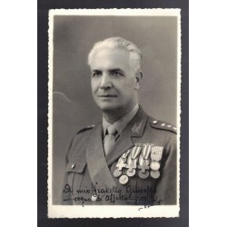 Foto ritratto in posa con dedica di un Capitano di Fanteria anni 50