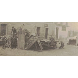Foto Campagna di Fiume 1919/1920 Ufficiali italiani e barricate