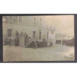 Foto Campagna di Fiume 1919/1920 Ufficiali italiani e barricate