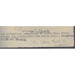 Lettera inviata al Preside della scuola da parte di due Bersaglieri Volontari RSI