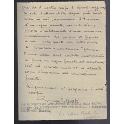 Letter sent to the school principal by two RSI volunteer Bersaglieri