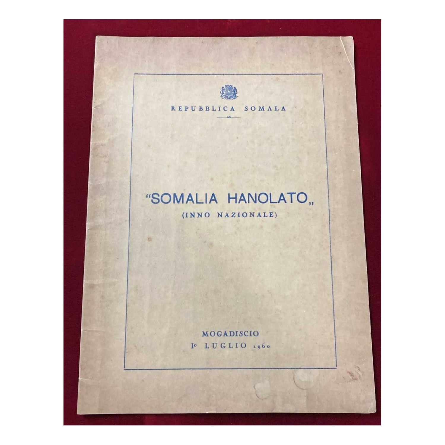 Testo e musica Inno Nazionale Somalo "Somalia Hanolato" 1966