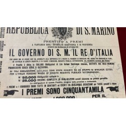 Advertising flyer for the Republic of San Marino's 1908 Loan for Prizes