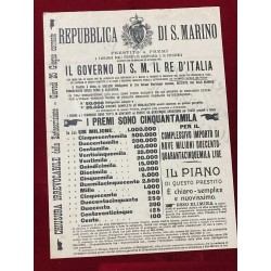 Advertising flyer for the Republic of San Marino's 1908 Loan for Prizes