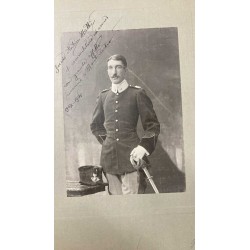 Portrait photo with dedication of Ermanno di Montevecchio, Duke of Ferentillo.