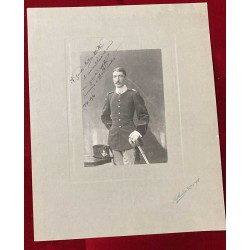 Portrait photo with dedication of Ermanno di Montevecchio, Duke of Ferentillo.