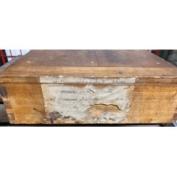 Wooden box for educational use containing inert bombs for schools