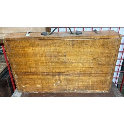 Wooden box for educational use containing inert bombs for schools