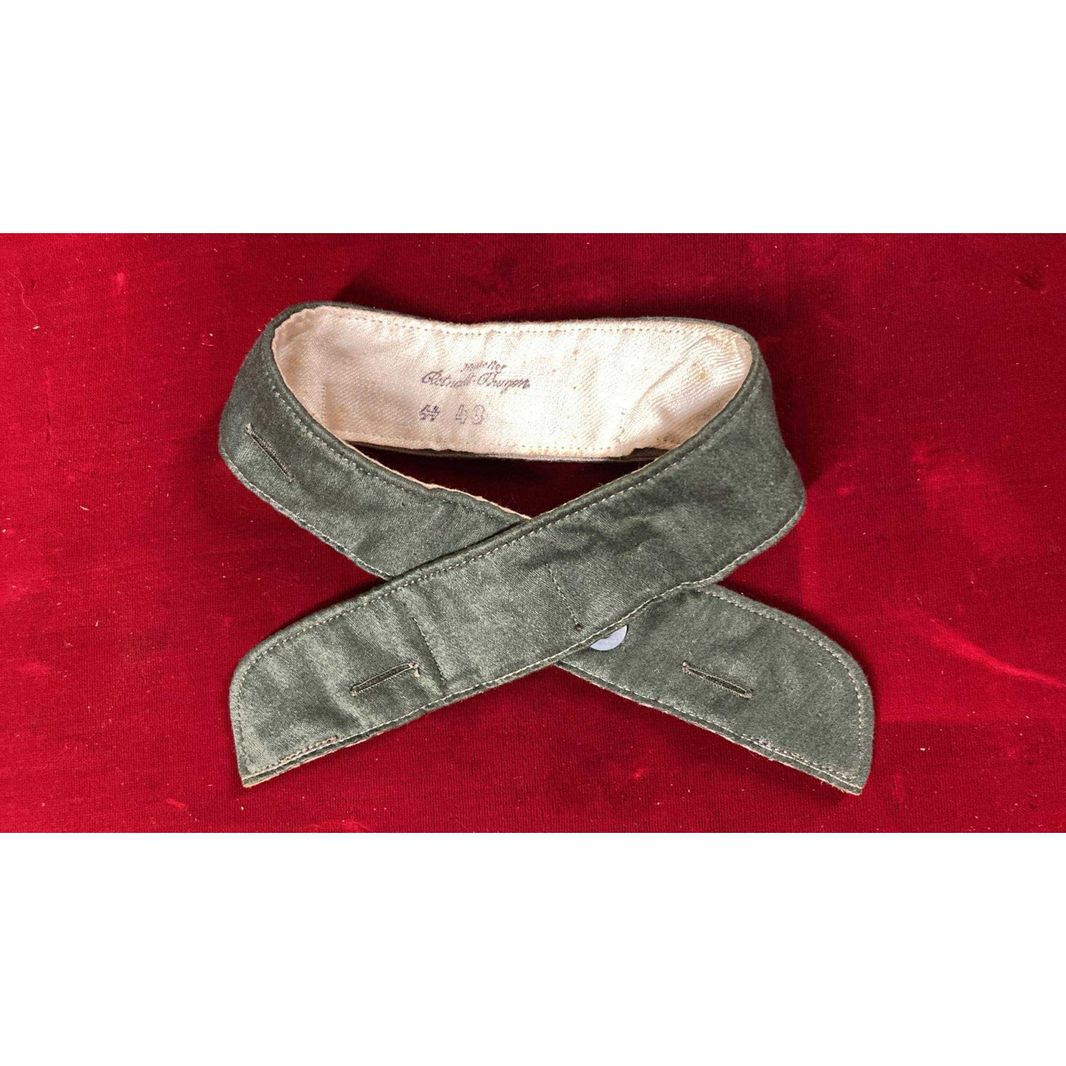 German Waffen SS shirt sweat collar, excellent condition, practically never used