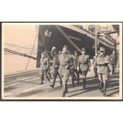 Lot of three photos taken on the return of Italian volunteers from the Spanish Civil War