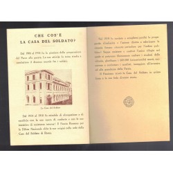 Calendarietto tascabile anno 1936 Pro Casa del Soldato Roma