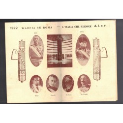 Calendarietto tascabile anno 1936 Pro Casa del Soldato Roma