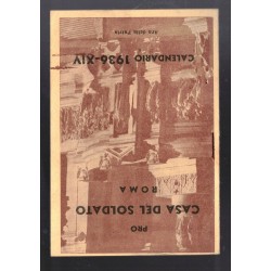 Calendarietto tascabile anno 1936 Pro Casa del Soldato Roma