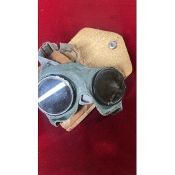 German WWII anti-glare glasses with pouch