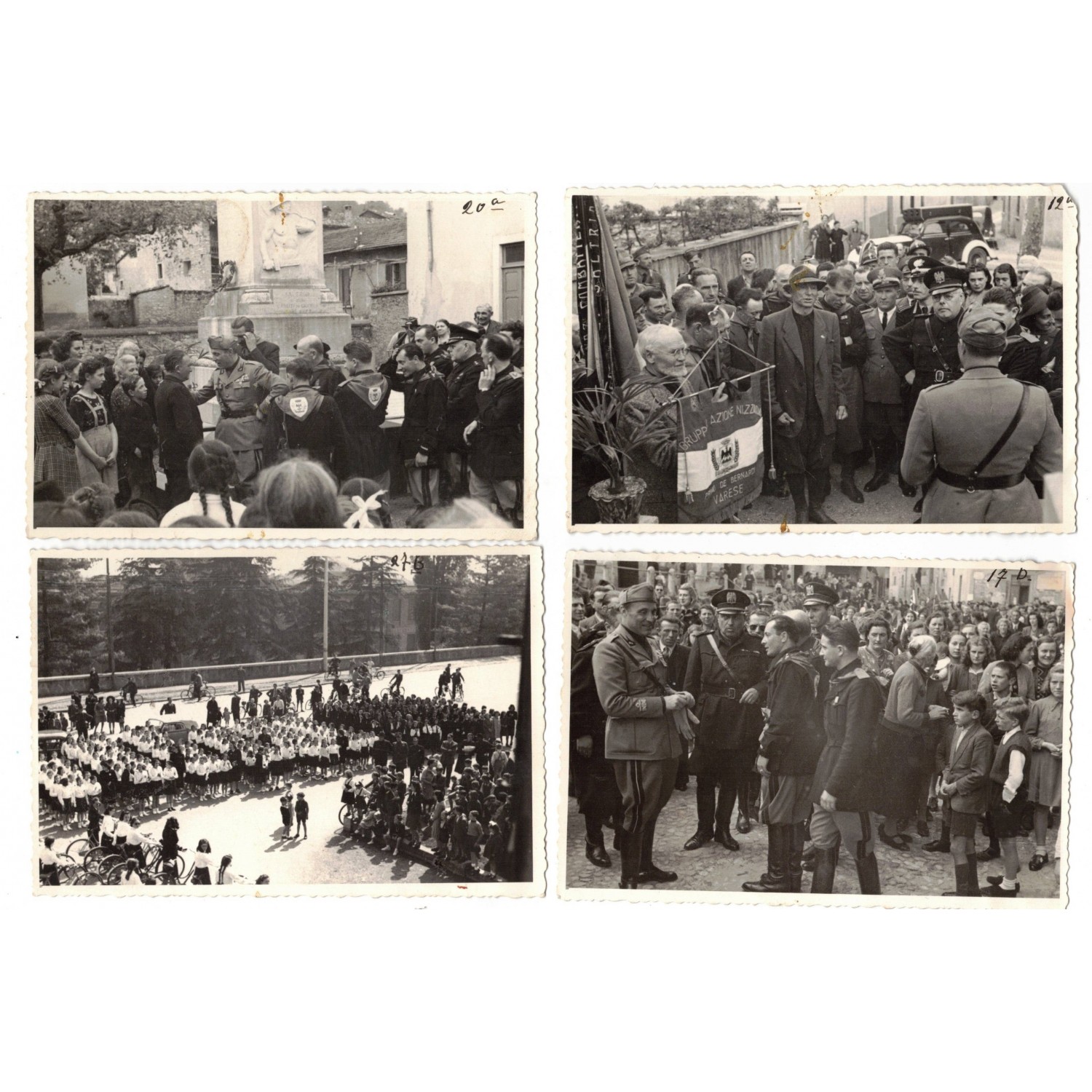 Photo group of Nizzarda Action Groups visiting a war memorial