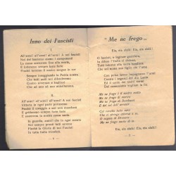 Libretto canti Le Nostre Canzoni Fasci Govanili di Combattimento Parma