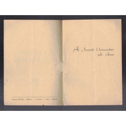 Libretto di canti fascisti Inni della Rivoluzione Gruppo Universitario PALERMO