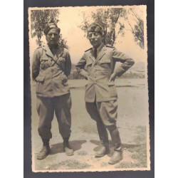 Foto guerra d Africa un Ufficiale e un soldato di truppa