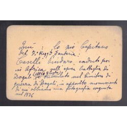 Carte de visit format photo, beautiful group photo of the 7th Infantry Regiment employed in Dogali 1885