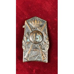 Metal plaque insignia for Adrian helmet, 1920s, 45th Infantry Regiment