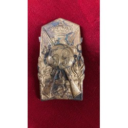 Metal plaque insignia for Adrian helmet, 1920s,  59th Infantry Regiment "CALABRIA"