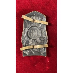 Metal plaque emblem for Adrian helmet, 1920s, 16th Infantry Regiment "PISTOIA"