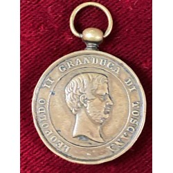 Medaglia in bronzo Leopoldo II Granduca di Toscana Guerra dell Indipendenza Italiana 1848