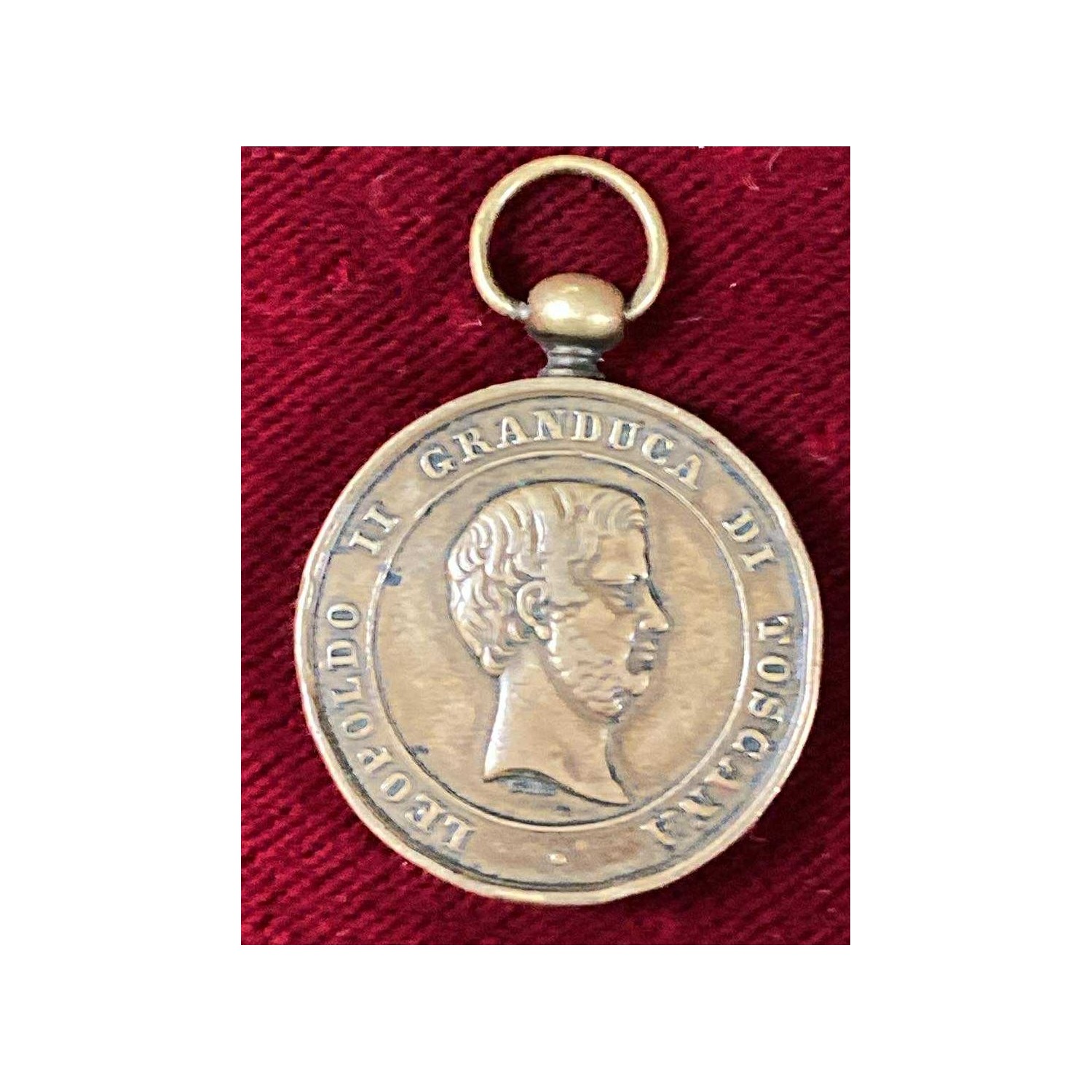 Medaglia in bronzo Leopoldo II Granduca di Toscana Guerra dell Indipendenza Italiana 1848