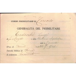 Libretto Premilitare 80a Legione MVSN Parma